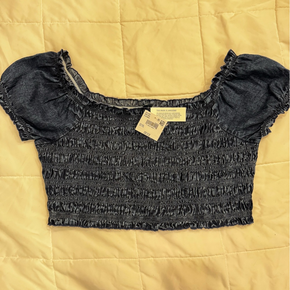 Denim Cropped Top